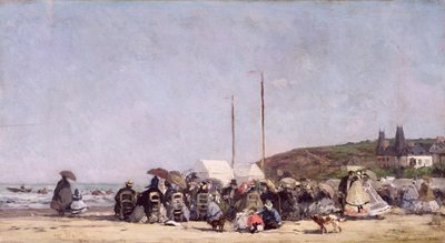 The Beach at Trouville, 1864 by Eugene Louis Boudin